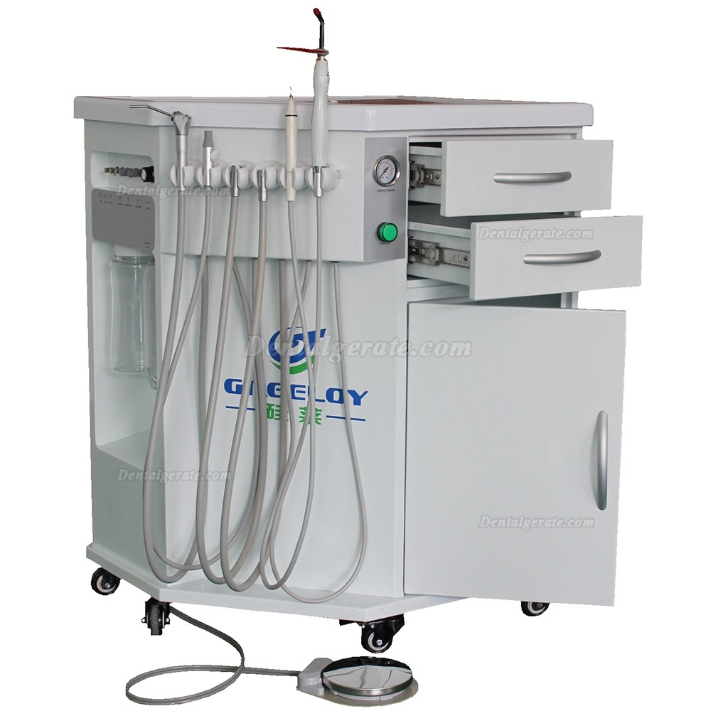 Greeloy&reg; GU-P212 Einbau-Polymerisationslampe Zahnsteinentferner Ultraschall 3 in 1 Mobile Dentaleinheit